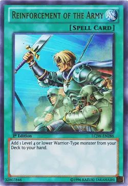 Yugioh! LP Reinforcement of the Army - LCJW-EN286 - Ultra Rare - 1st Edition Lig - Image 1
