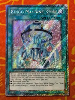 YUGIOH BINGO MACHINE, GO!!! PLATINUM SECRET RARE NM RA02-EN062 - Image 1