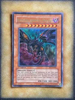 Yugioh Red-Eyes Darkness Dragon SD1-EN001 Ultra Rare 1st Ed MP - Image 1