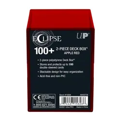 NEW ULTRA PRO Eclipse 2-Piece Deck Box 100+ Card Storage Case APPLE RED - Image 3