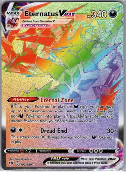 Eternatus VMAX (Secret) 192/189 SWSH03: Darkness Ablaze - Pokemon Card - NM - Image 1