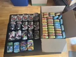 Pokemon Mini Tins Empty Lot of 57 Tins Only No Cards No Packs - Image 1