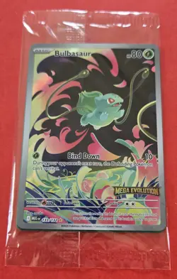 New Factory Sealed Pokemon Mega Evolutions Bulbasaur Promo Card +4 Booster Packs - Image 4