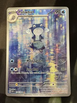 Poliwhirl 176/165 Sv: Scarlet & Violet 151 Holo Pokemon Card Full Art Water Type - Image 1