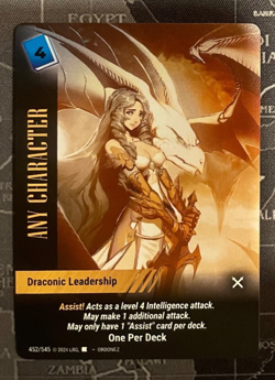 Draconic Leadership 452 Any Character Assist Special Card! OverPower Prize Pack! - Image 1