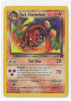 Dark Charmeleon 32/82 Unlimited Team Rocket Uncommon Pokemon Card TCG MP - Image 1