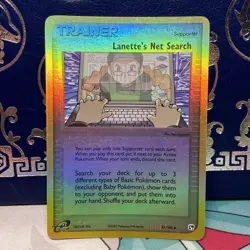 Lanette's Net Search - 87/100 - Reverse Holo Sandstorm - Pokemon Card - LP + - Image 1
