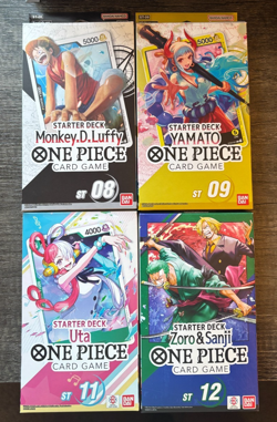 One Piece Trading Card Game Starter Decks 08/09/11/12 Opened - Image 1