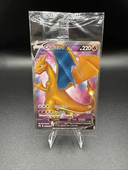 Charizard V SWSH050 Full Art Holo Promo Black Star Pokemon Card SEALED - Image 1