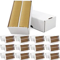 12 Pack 1600 Count Trading/Gaming Card Storage Box 2 Row Cardboard Storage Bo... - Image 1