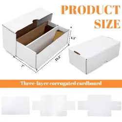 12 Pack 1600 Count Trading/Gaming Card Storage Box 2 Row Cardboard Storage Bo... - Image 3