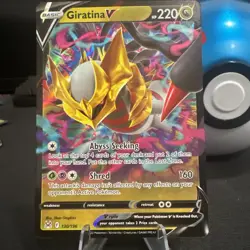 Pokemon TCG Giratina v 130/196 Lost Origin Full Art Ultra Rare Holo Card - Image 2