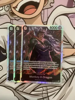 3x Monkey.D.Dragon OP12-094 SR Legacy of the Master One Piece Card Game NM/M - Image 1