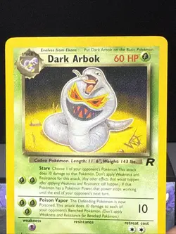 Pokemon Card Dark Arbok Team Rocket Wizards W Stamp Promo Near Mint - Image 2
