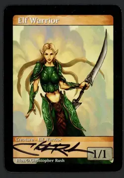 ***Elf Warrior Token Signed*** MTG Tokens Christopher Rush Kid Icarus - Image 1