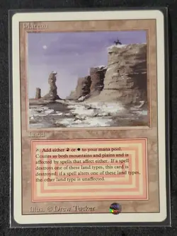 MtG Magic the Gathering Revised Edition 1994 Plateau Dual Land Lightly played - Image 1