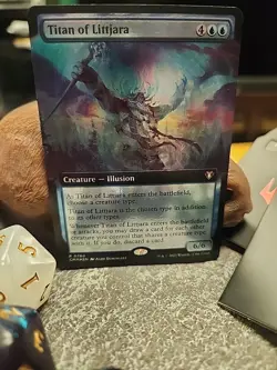 MTG Titan of Littjara - Extended foil art - Commander Masters #0760 - Image 1