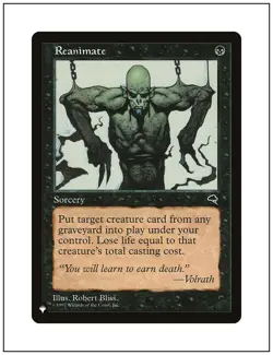 1x Reanimate, The List, Magic the Gathering MTG NM - Image 1