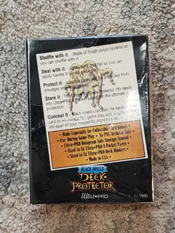 RARE Vintage 1996 Ultra Pro Black Shield Deck Protector 100 Sleeves Rembrandt - Image 2