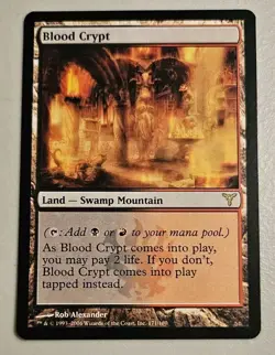MTG Blood Crypt, Dissension #171, Rare, NM - Image 1