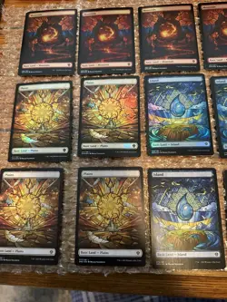 MTG Lands Mostly FOIL x34 Dominaria Stain Glass Full Art All Lands - Image 2