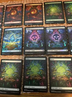 MTG Lands Mostly FOIL x34 Dominaria Stain Glass Full Art All Lands - Image 3