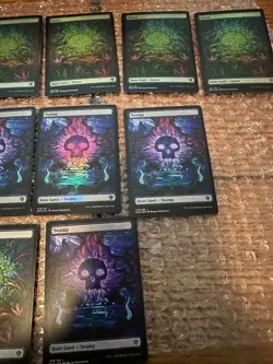 MTG Lands Mostly FOIL x34 Dominaria Stain Glass Full Art All Lands - Image 4