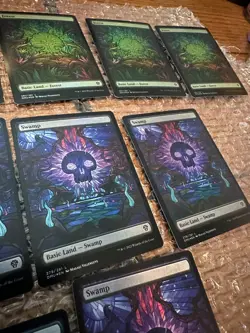 MTG Lands Mostly FOIL x34 Dominaria Stain Glass Full Art All Lands - Image 5
