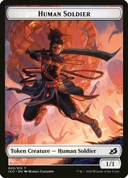 MTG Ikoria Token Human Soldier #003 PLAYSET 4x x4 - Image 1