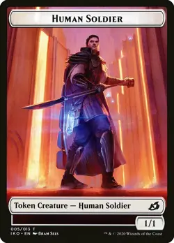 MTG Ikoria Token Human Soldier #005 PLAYSET 4x x4 - Image 1