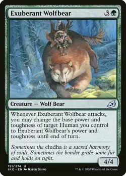 MTG Ikoria U Exuberant Wolfbear #151 PLAYSET 4x x4 - Image 1
