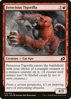MTG Ikoria C Ferocious Tigorilla #115 PLAYSET 4x x4 - Image 1