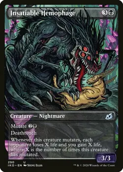 MTG Ikoria *FOIL* Showcase U Insatiable Hemophage #290 - Image 1
