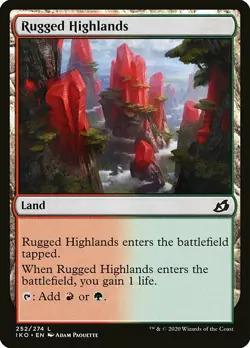 MTG Ikoria C Rugged Highlands #252 PLAYSET 4x x4 - Image 1