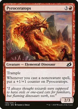 MTG Ikoria *FOIL* C Pyroceratops #130 - Image 1