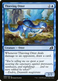 MTG Ikoria *FOIL* C Thieving Otter #069 - Image 1