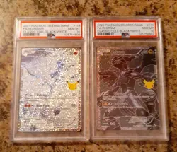 PSA 10 Sequential Set Reshiram 113 And Zekrom 114 Pokemon Celebrations 2021 - Image 1