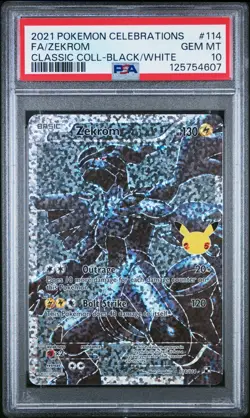 PSA 10 Sequential Set Reshiram 113 And Zekrom 114 Pokemon Celebrations 2021 - Image 2