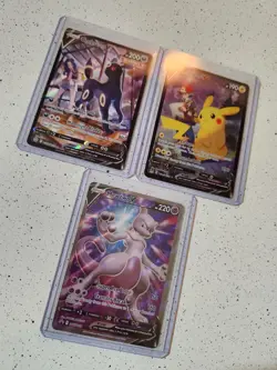 Pokemon TCG Lost Origin Brilliant Stars Lot Pikachu V Umbreon V & Mewtwo V - Image 1