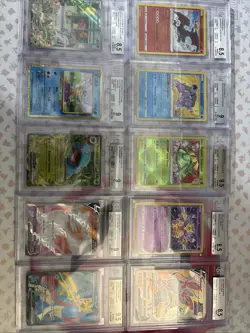 Pokemon 10x Graded Card Lot Big 3 N More All Beckett #9 - Image 1