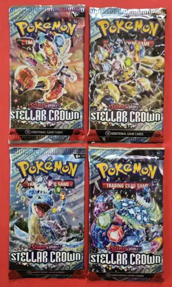 Pokemon TCG Stellar Crown Journey Together Mega Evolutions (12) Booster Pack Lot - Image 3