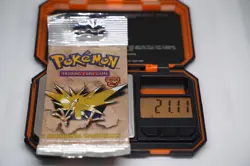 21.11g Pokemon WOTC Fossil Unlimited Booster Pack Vintage Sealed TCG Zapdos - Image 1