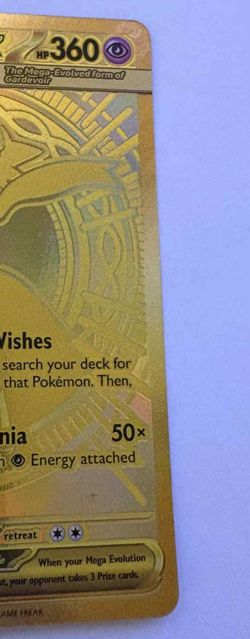 Pokemon Mega Gardevoir ex 187/132 Me01: Mega Evolution Holo Gold NM Pack Fresh - Image 4