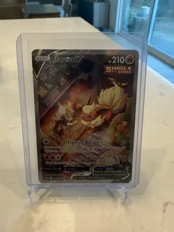 2021 Pokemon FLAREON V SWSH179 Black Star Promos Sword & Shield Flareon VMAX - Image 1