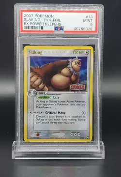 PSA 9 MINT Pokemon Ex Power Keepers Slaking Rare Rev Reverse Holo Foil #13 - Image 1
