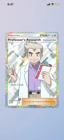 Professor Oak's Research Full Art Pokemon TCG Pocket Digital Game - Image 1