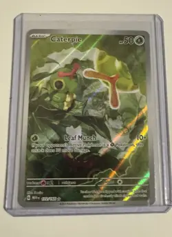 Pokemon TCG CATERPIE 172/165 Scarlet & Violet 151 Illustration Rare - Image 1