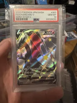 2020 POKEMON JPN SWORD & SHIELD SHINY STAR V #307 FULL ART/CHARIZARD V PSA 10 - Image 1
