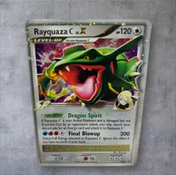 POKEMON Diamond & Pearl RAYQUAZA C LV. X DP47 Holo Black Star Promo LP MP - Image 1