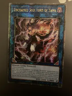 Yu-Gi-Oh Unchained Soul Lord of Yama Quarter Century Rare 1st edition DUNE-EN049 - Image 1